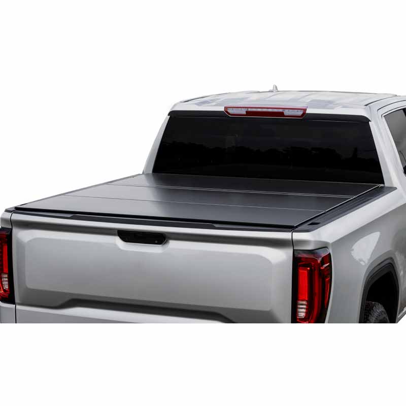 ACI B1020099 Lomax Hard Tri-Fold Tonneau Cover Matte Black | 2020-2024 GM Silverado/Sierra 2500HD/3500HD 6.5ft Bed