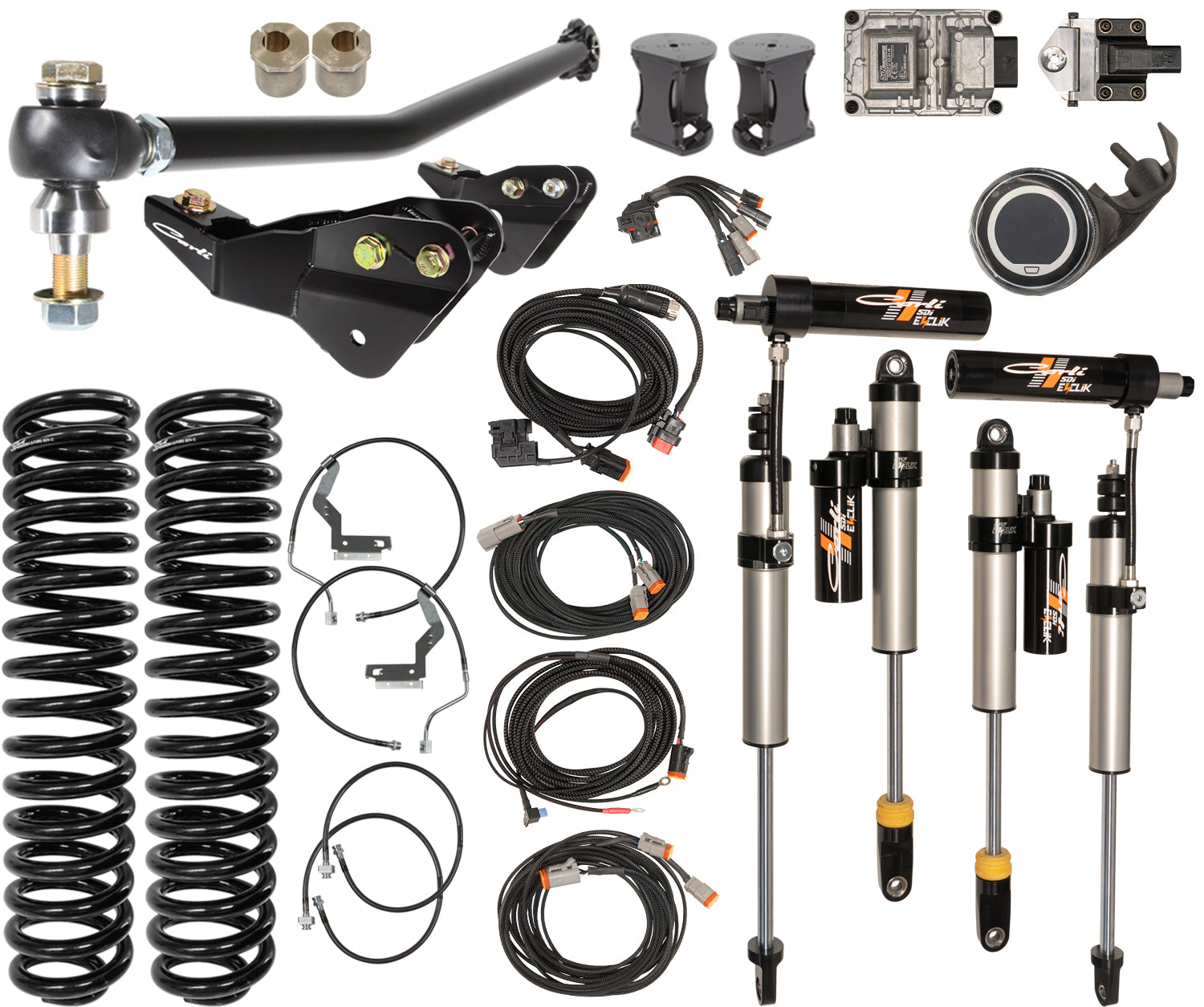 Carli CS-F45-EV25-17 4.5/5.5 inch E-Venture Adjustable Lift System | 2017-2022 Ford F250/F350 6.7L Powerstroke 4WD