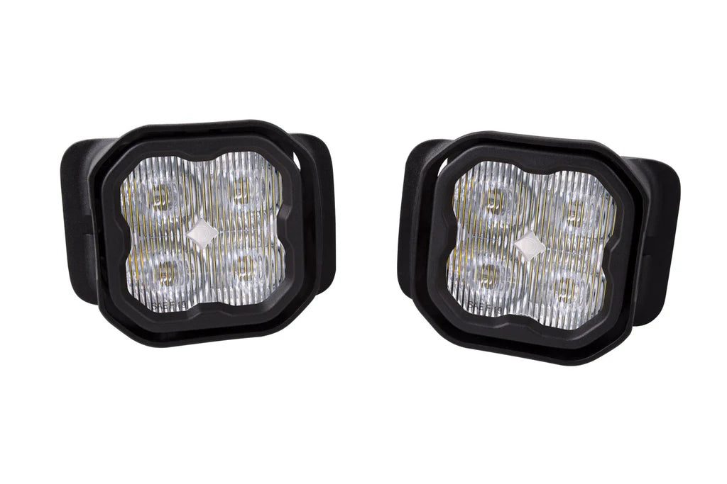 Diode Dynamics DD7012 SS3 Sport Type F2 Kit ABL White w/ Amber Backlight SAE Fog Lights | 2017-2022 Ford F250/F350