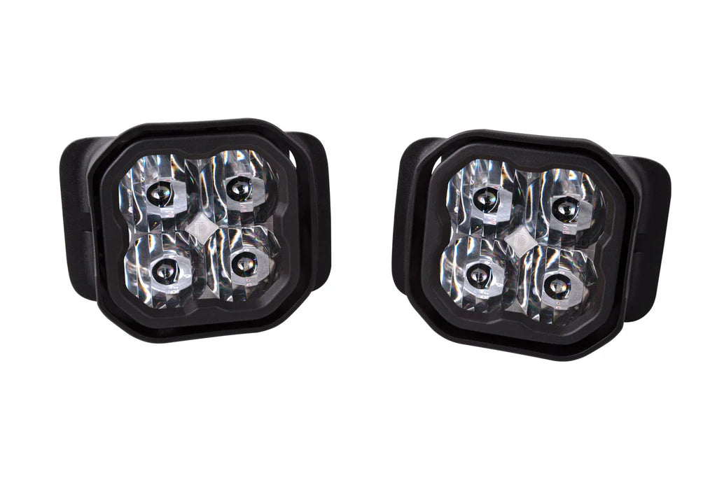 Diode Dynamics DD7012 SS3 Sport Type F2 Kit ABL White w/ Amber Backlight SAE Fog Lights | 2017-2022 Ford F250/F350