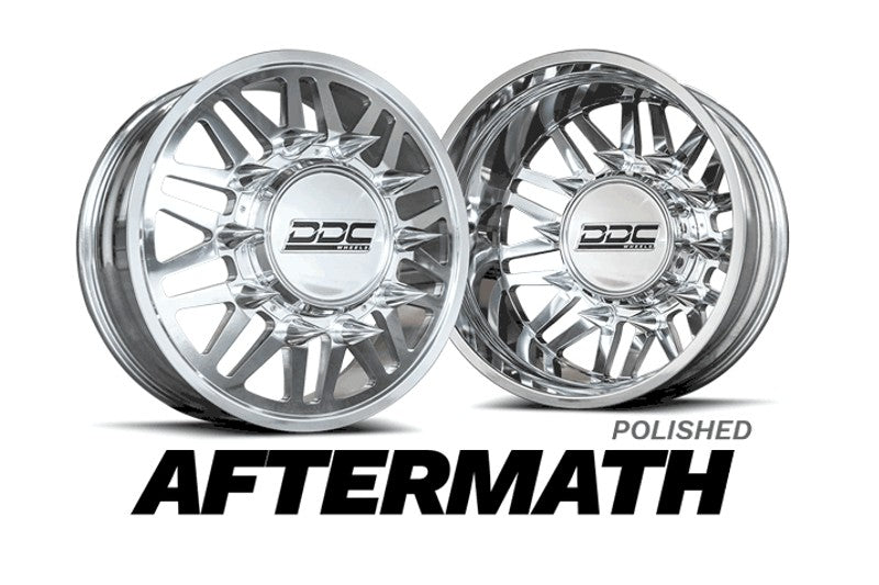 DDC Wheels 01PL-210-28-12 Aftermath Polished 22X8.25 8X210 Dually Wheel Set | 2011-2024 GM Silverado/Sierra 3500HD