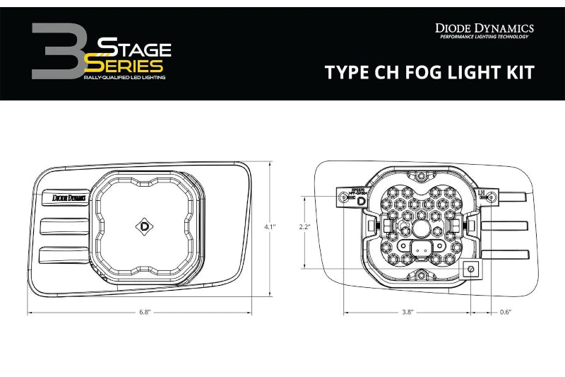 Diode Dynamics DD7305 SS3 Pro LED Fog Light Kit with ABL White Fog Beam | 2007-2014 Silverado 2500HD/3500HD