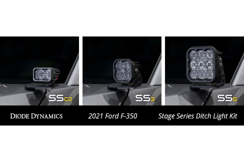 Diode Dynamics DD7551P Stage Series Ditch Light Bracket Kit Only | 2017-2022 Ford F250/F350 Super Duty