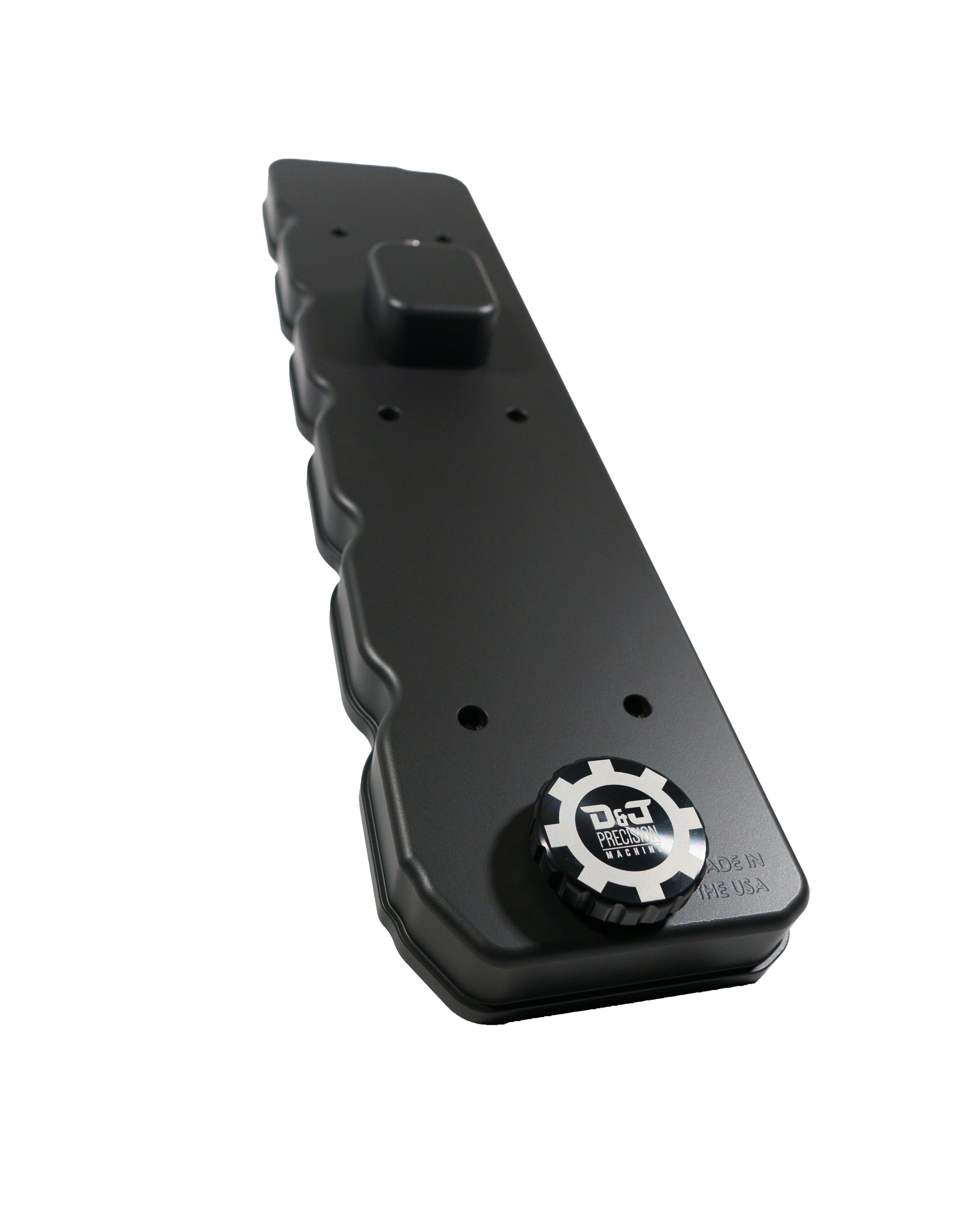 D&J Precision DJPCNC100075 Black Powder-Coated Billet Valve Cover | 2006-2024 Dodge RAM 5.9L/6.7L 2500/3500 Cummins