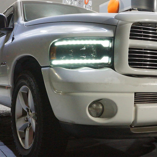 AlphaRex 880568 LUXX Series Chrome LED Projector Headlights | 2003-2005 Dodge RAM 2500/3500