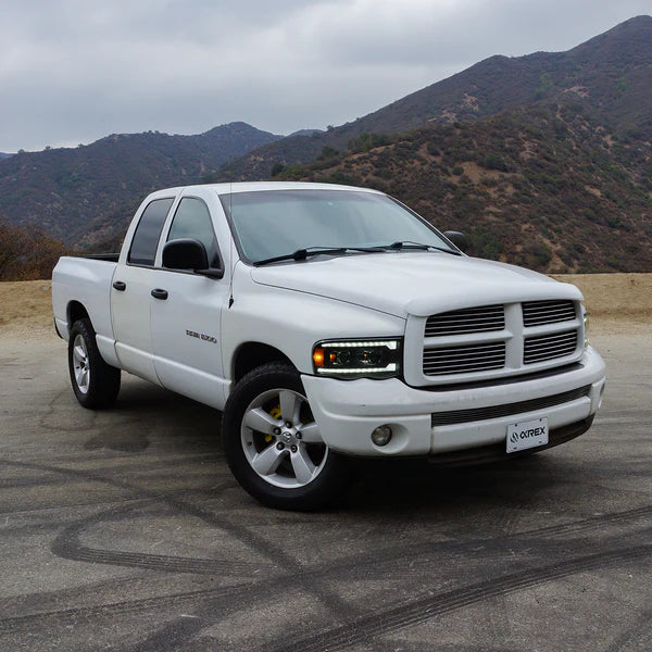 AlphaRex 880568 LUXX Series Chrome LED Projector Headlights | 2003-2005 Dodge RAM 2500/3500