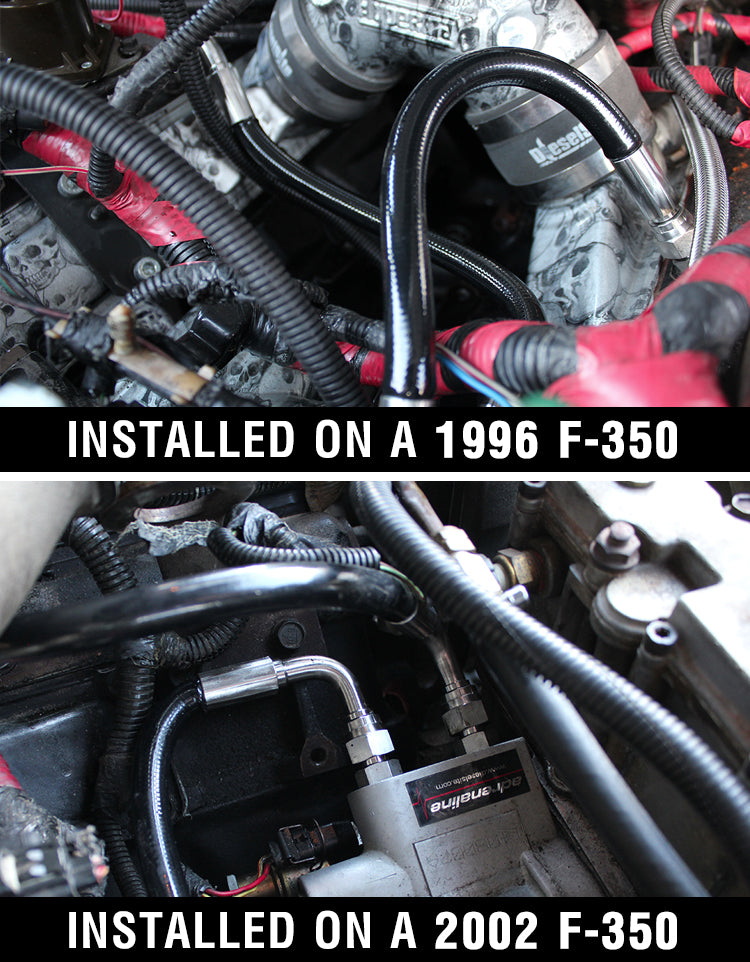 DieselSite HPOL73 High Pressure Oil Lines | 1994-2003 Ford 7.3L Powerstroke
