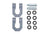 DV8 Offroad UNSK-01GR Elite Series Grey D-Ring Shackles (Pair) | Universal