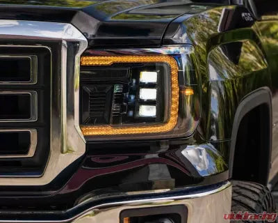 Diode Dynamics FL0023 LED Projector Headlights w/ Amber DRL | 2015-2019 GMC Sierra 2500HD/3500HD