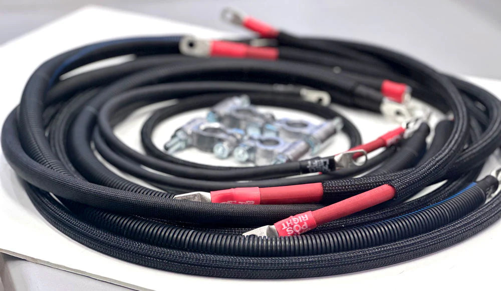 JEEPCABLES RAMG3-0609-2/0G-5.9-6.7DIESEL 3rd Gen Battery Cable Kit (Size 2/0 GA) | 2006-2009 Dodge RAM 2500/3500 Cummins Diesel