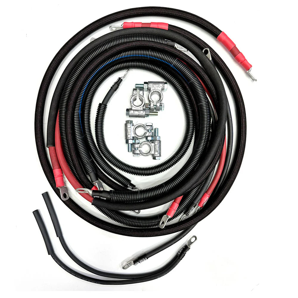 JEEPCABLES RAMG2-9802-2/0G-5.9DIESEL 2nd Gen Battery Cable Kit (Size 2/0 GA) | 1998-2002 Dodge RAM 2500/3500 Cummins Diesel