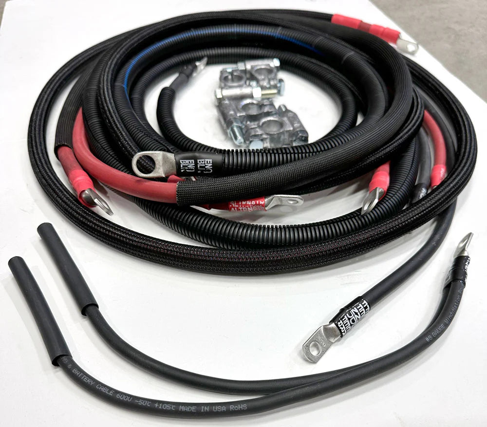 JEEPCABLES RAMG2-9802-2/0G-5.9DIESEL 2nd Gen Battery Cable Kit (Size 2/0 GA) | 1998-2002 Dodge RAM 2500/3500 Cummins Diesel