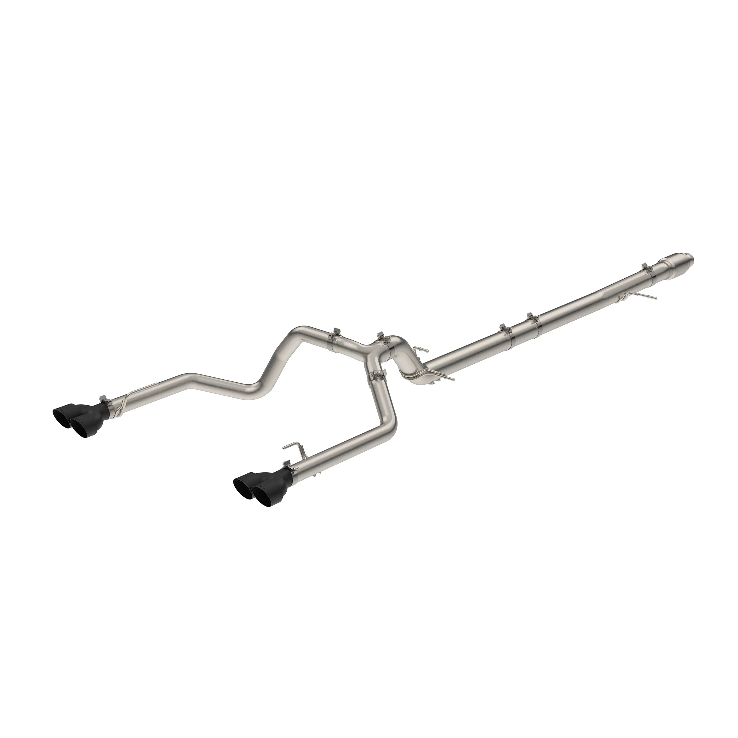 PPE 117060020 304 Stainless Steel DPF-Back Performance Exhaust Kit - Dual Exit Black Coated Tips w/ Raw Tubes | 2020–2022 GM 1500 Sierra/Silverado 3.0L Duramax