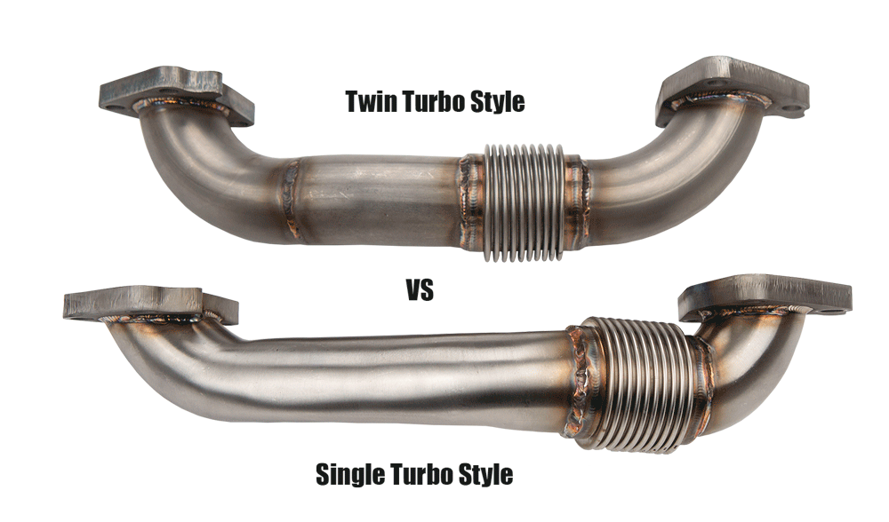 Wehrli 100648 2 inch Stainless Passenger Up Pipe with Gaskets (Twin Turbo Only) | 2001-2004 GM Silverado/Sierra 2500HD/3500HD 6.6L Duramax LB7