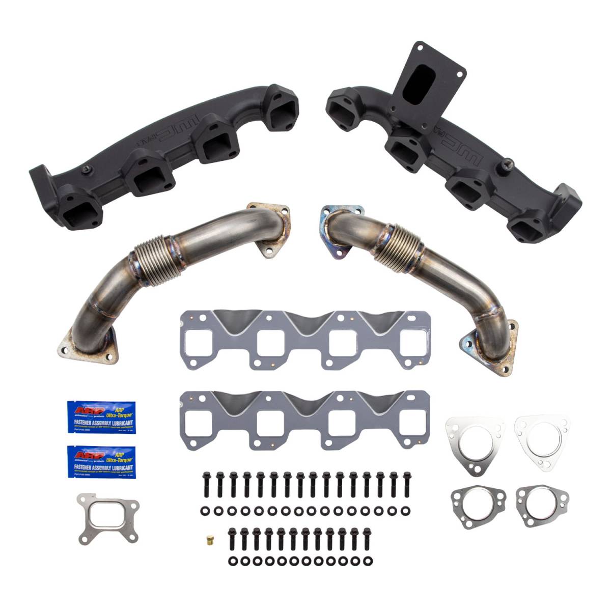 Wehrli 100226 Billet Exhaust Manifold & Up Pipe Kit | 2017-2025 GM Silverado/Sierra 2500HD/3500HD 6.6L Duramax