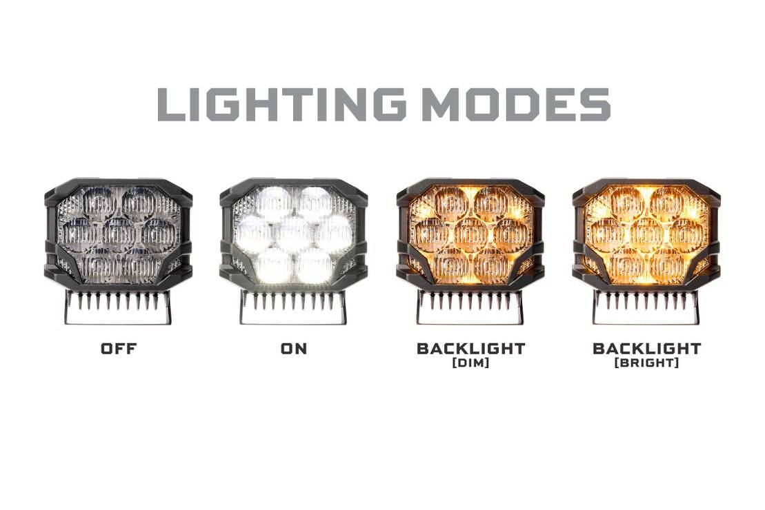 Morimoto BAF118 NCS Spot Beam Big Banger LED Pod White/Amber DRL | Universal