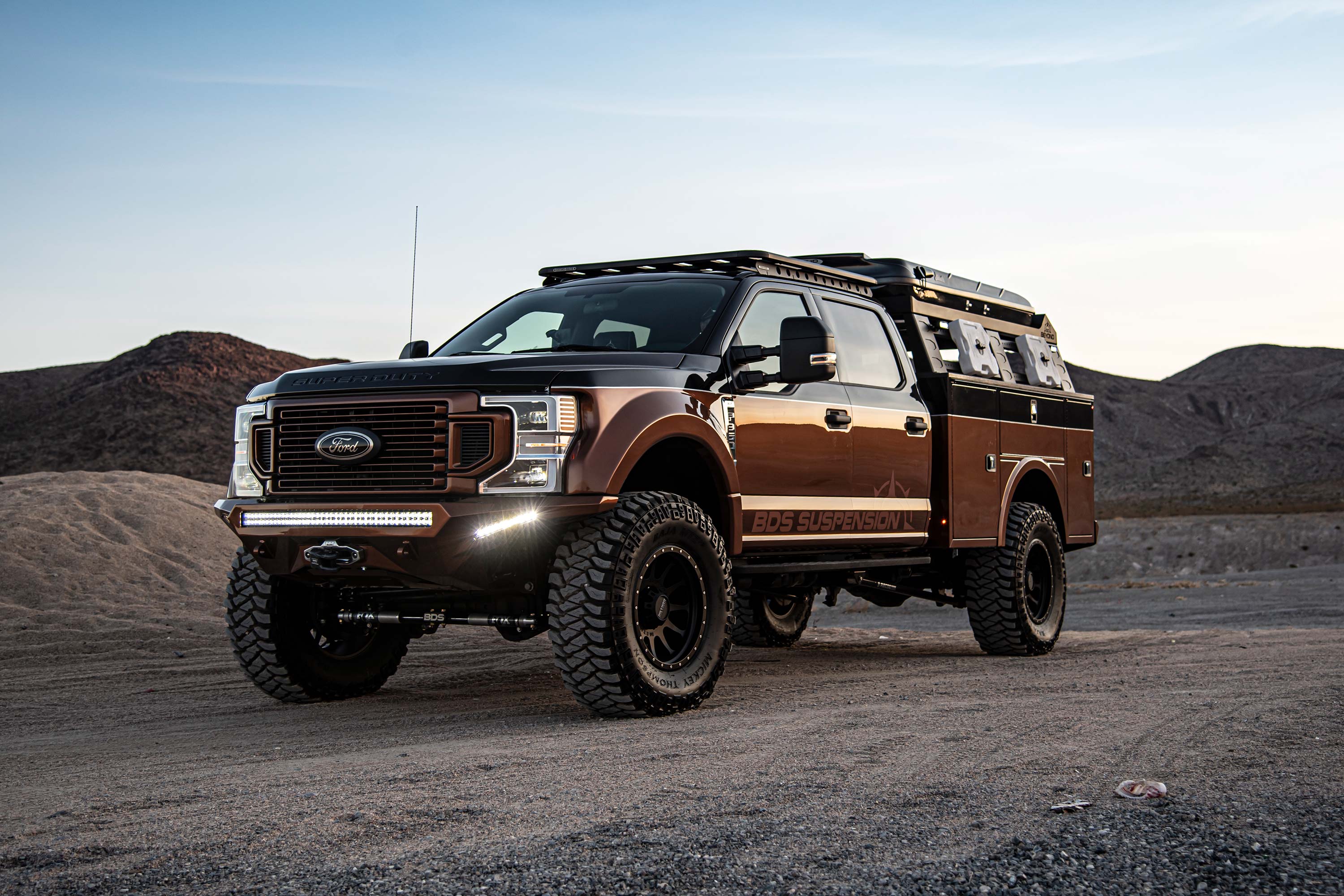 BDS 2244FPE 5 Inch Lift Kit w/ Radius Arm, FOX 2.5 Coil-Over Conversion Performance Elite Shocks & Block Kit w/o Factory Overload | 2023-2025 Ford F250/F350 Super Duty 4WD Diesel
