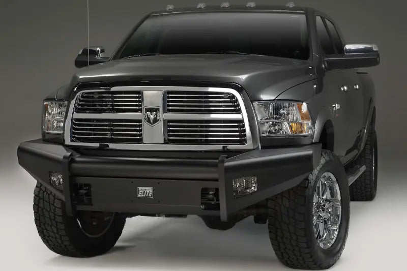 Fab Fours DR10-Q2961-1 Black Steel Elite Front Bumper - No Guard | 2010-2018 RAM 2500/3500/4500/5500