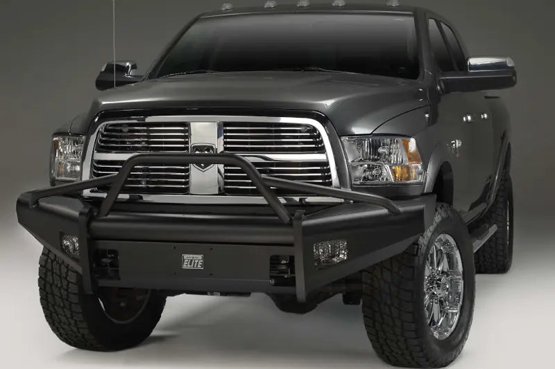 Fab Fours DR10-Q2962-1 Black Steel Elite Front Bumper - Pre-Runner Guard | 2010-2018 RAM 2500/3500/4500/5500