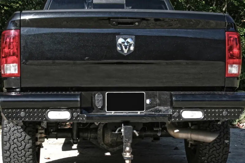 Fab Fours DR03-T1050-1 Black Steel Rear Bumper | 2003-2009 Dodge RAM 2500/3500