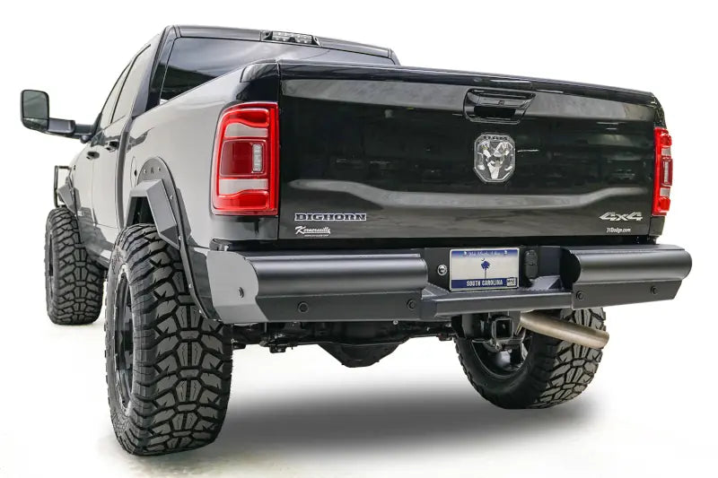 Fab Fours DR19-U4450-1 Black Steel Elite Rear Bumper | 2019-2024 Ram 2500/3500HD