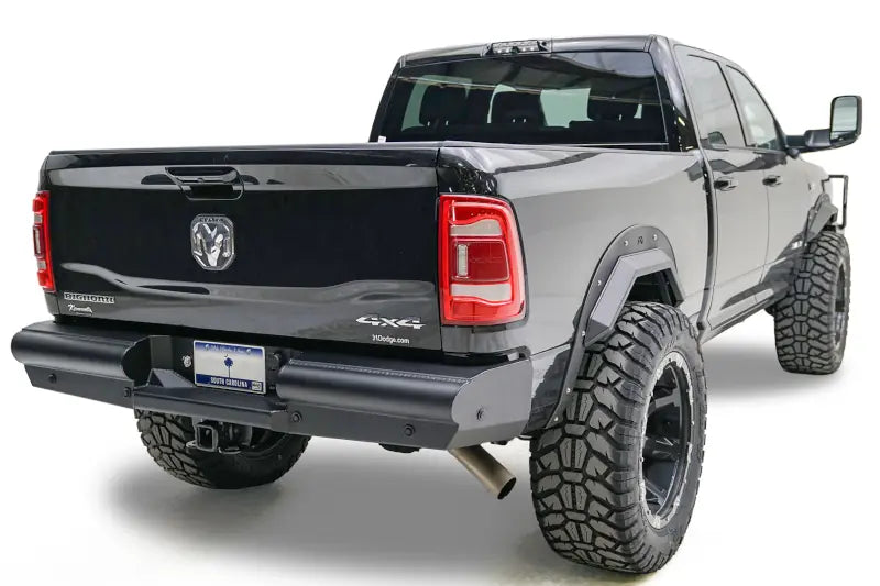 Fab Fours DR94-U1650-1 Black Steel Elite Rear Bumper | 1994-2002 Dodge RAM 2500/3500 5.9L Cummins