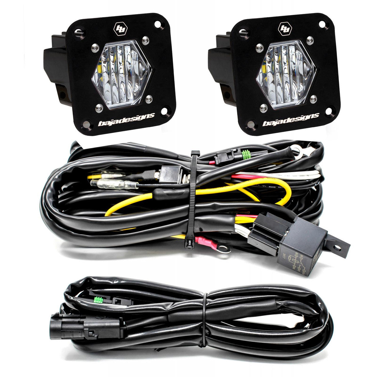 Baja Designs 387809 LED Light Pods S1 Pair Work/Scene LED Flush Mount Backup Kit | Universal