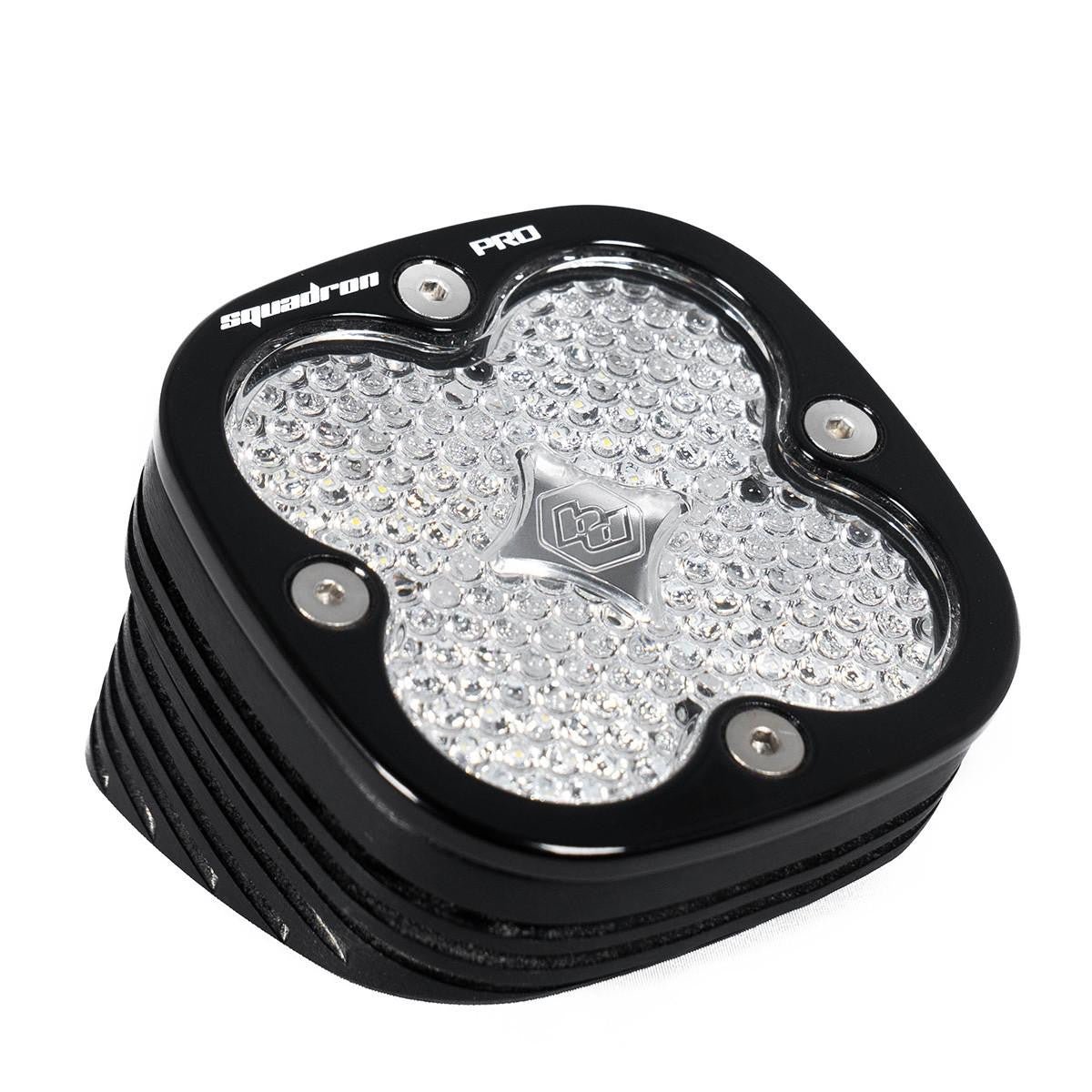 Baja Designs 492006 Flush Mount LED Light Pod Angled Black Clear Lens Work/Scene Pattern Squadron Pro | Universal