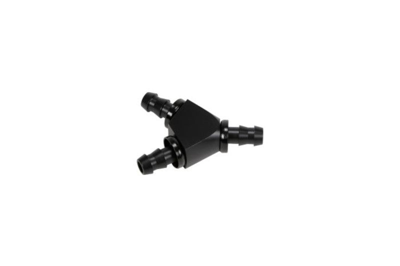Fleece FPE-FIT-Y08-BLK 1/2 inch Black Anodized Aluminum Y Barbed Fitting (For -8 Pushlock Hose) | Universal