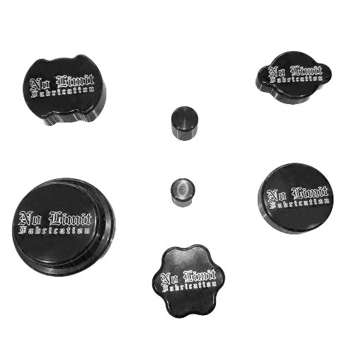No Limit Fab 67CSB17 Complete Black Cap Set | 2017-2019 Ford 6.7L Powerstroke