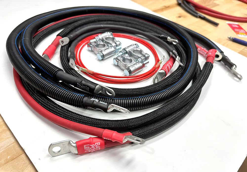 JEEPCABLES FORD-9097-2/0G-7.3DIESEL OBS Battery Cable Kit- Straight (Denso or other high torque) | 1990-1997 Ford F250/F350 Powerstroke 7.3 Diesel
