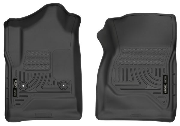 Husky 18241 Front Floor Liners | 2014-2019 GM Silverado/Sierra 1500/2500HD/3500HD Standard Cab