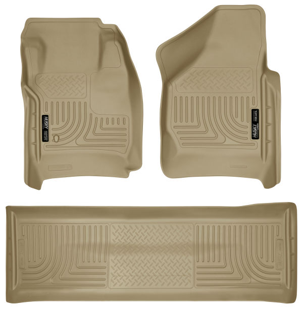 Husky 98383 Front & 2nd Seat Floor Liners | 2008-2010 Ford F250/F350