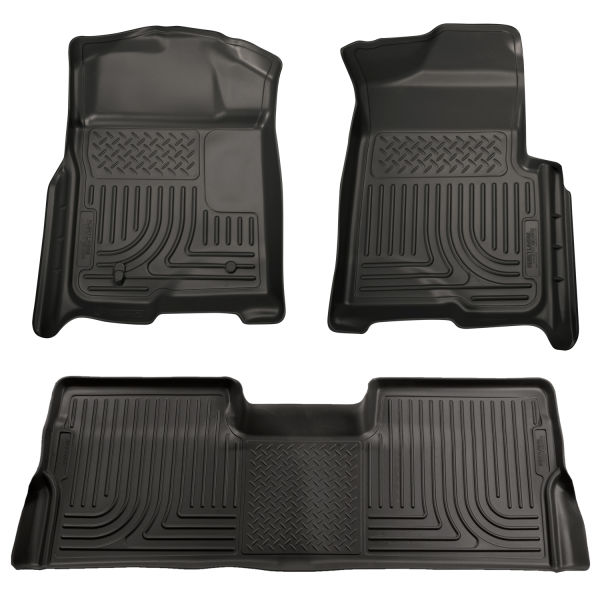 Husky 98391 Front & 2nd Seat Floor Liners | 2008-2010 Ford F250/F350
