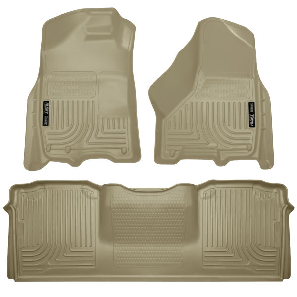 Husky 99043 Front & 2nd Seat Floor Liners | 2010-2018 RAM 2500/3500