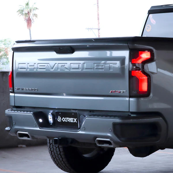 AlphaRex 620068 LUXX-Series LED Tail Lights - Black-Red | 2020-2023 GM Chevrolet Silverado 2500HD/3500HD