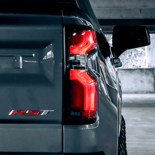 AlphaRex 620068 LUXX-Series LED Tail Lights - Black-Red | 2020-2023 GM Chevrolet Silverado 2500HD/3500HD