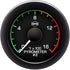 Isspro R16092 EV2 2-1/16 inch 0-1600F Pyrometer #2 with Post-Turbo Color-Band Gauge - Black Face Black Bezel | Universal