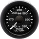 Isspro R16566 EV2 2-1/16 inch 140-320F Trans Oil Temperature Gauge - Black Face Black Bezel | Universal