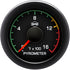 Isspro R17021 EV2 2-1/16 inch 0-1600F Pyrometer w/ Pre-Turbo Color-Band Gauge - Black Face Black Bezel | Universal