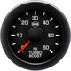 Isspro R17566 EV2 2-1/16 inch 140-320F Trans Oil Temperature Gauge - Black Face Black Bezel Green LED | Universal