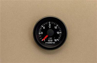 Isspro R3607R EV2 2-1/16 inch 0-1800F Pyrometer - Black Face Black Bezel | Universal
