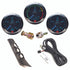 Isspro R50043B EV2 3 Gauge Pillar Kit - Pyro-Boost-Fuel Pressure with Speaker - Black Face Chrome Bezel| 1998-2002 Dodge RAM 2500/3500 5.9L Cummins