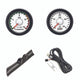 Isspro R60022R EV2 Dual Gauge Pillar Kit - Pyro-Boost - White Face Black Bezel | 1999-2007 Ford 7.3L/6 0L Powerstroke