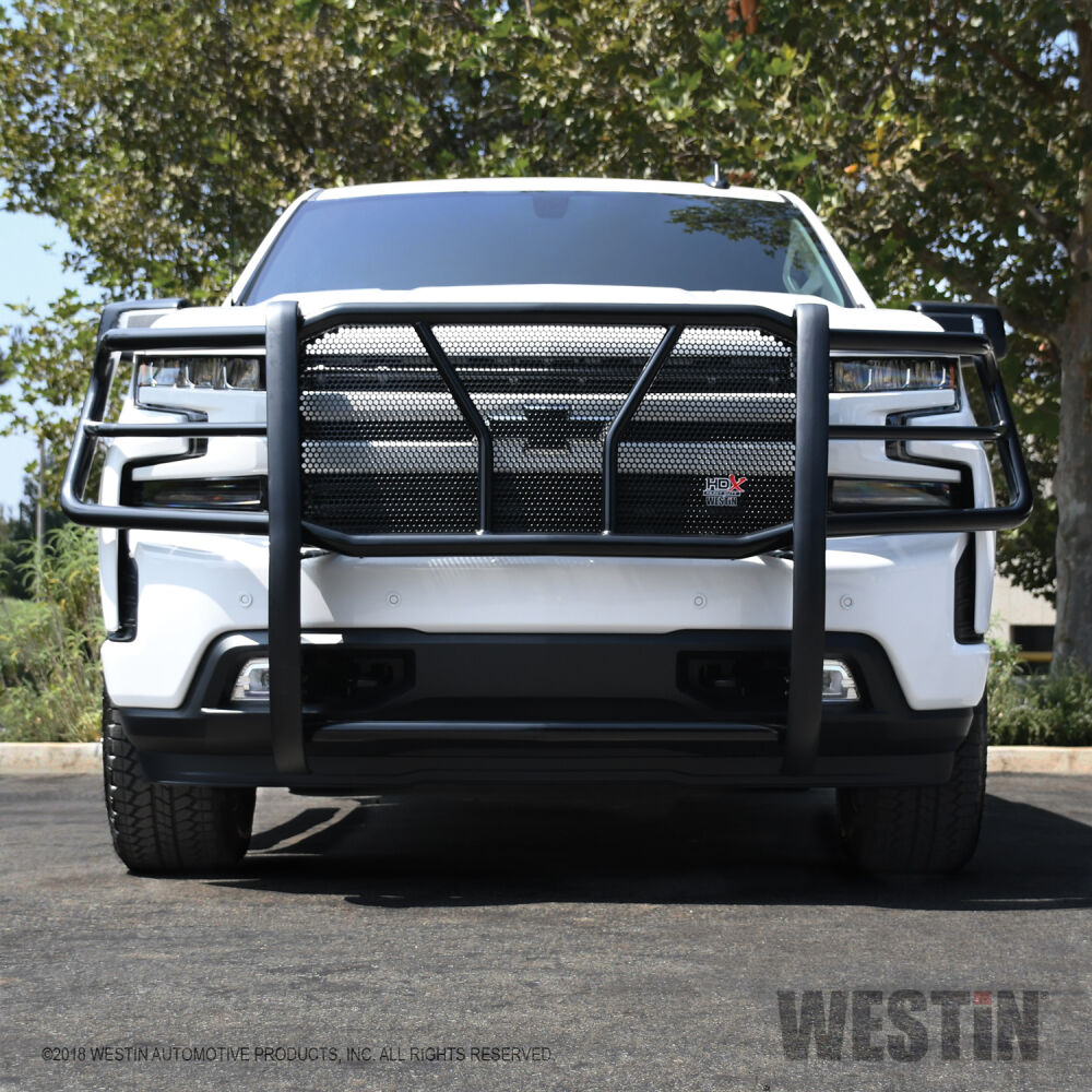 Westin 57-3615 HDX Modular Black Steel Grille Guard | 2011-2014 GM Silverado 2500HD