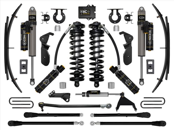 ICON K63206L 2.5-3" Lift Stage 6 Coilover Conversion System with 4-Link/Expansion Packs | 2023-2025 Ford F250/F350 Super Duty 4WD