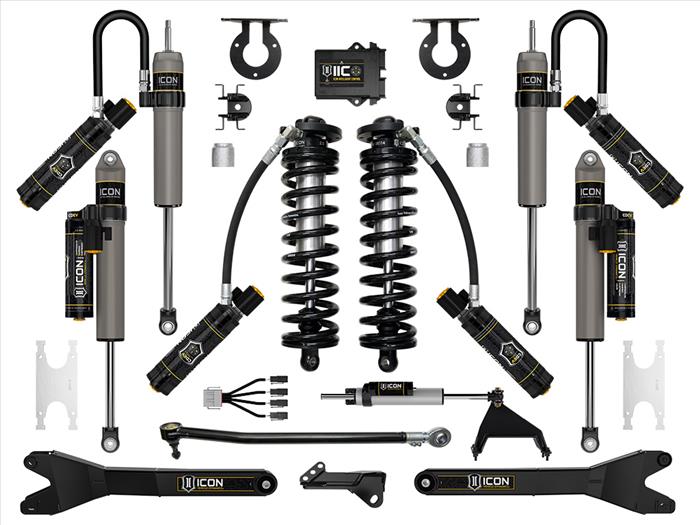 ICON K63207R 2.5-3" Lift Stage 7 Coilover Conversion System with Radius Arms | 2023-2025 Ford F250/F350 Super Duty 4WD