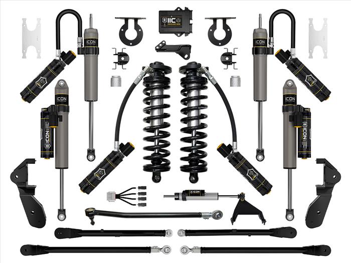 ICON K63207 2.5-3" Lift Stage 7 Coilover Conversion System with 4-Link | 2023-2025 Ford F250/F350 Super Duty 4WD