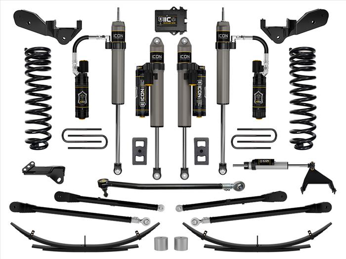 ICON K65918L 2.5" Lift Stage 6 Suspension System with 4-Link/Expansion Packs | 2023-2025 Ford F250/F350 Super Duty 4WD