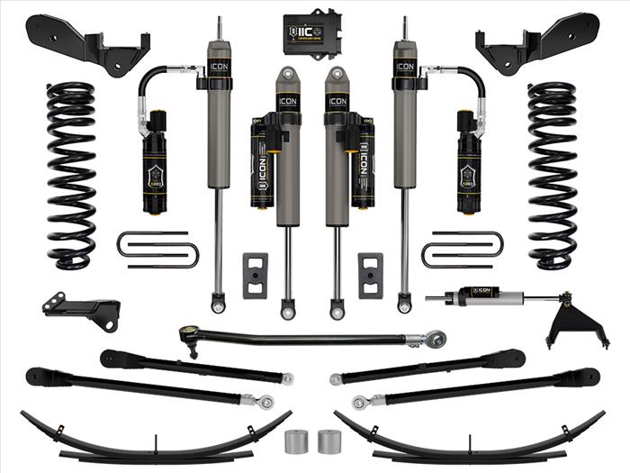 ICON K65919L 2.5" Lift Stage 6 Suspension System with 4-Link/Expansion Packs | 2023-2025 Ford F250/F350 4WD Gas